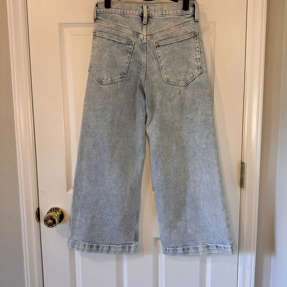 NWT GAP High Rise Wide Leg Stride Ankle Jeans - Petite - Picture 6 of 7